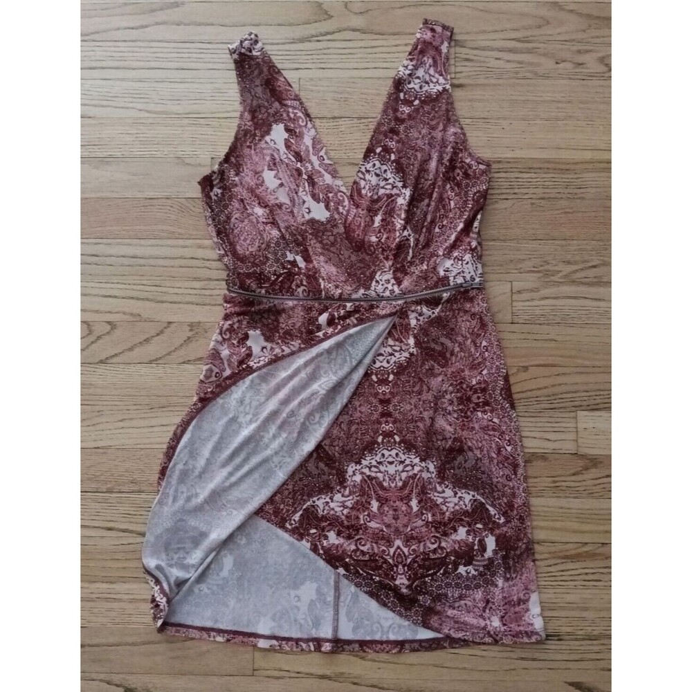 NEW Sleeveless Floral Dress Open Stomach with Zipper Beachy Women's Size 8 - Picture 6 of 8